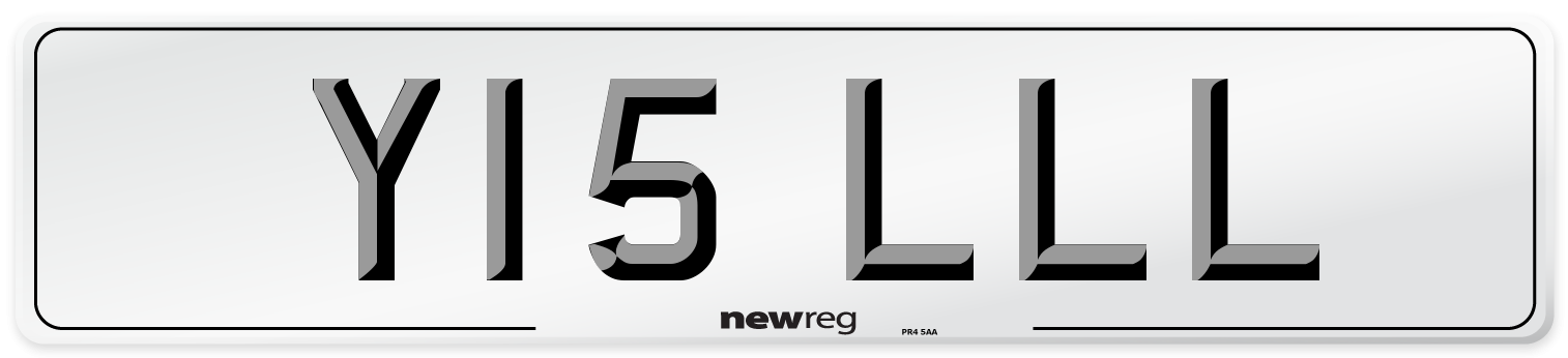 Y15 LLL Number Plate from New Reg